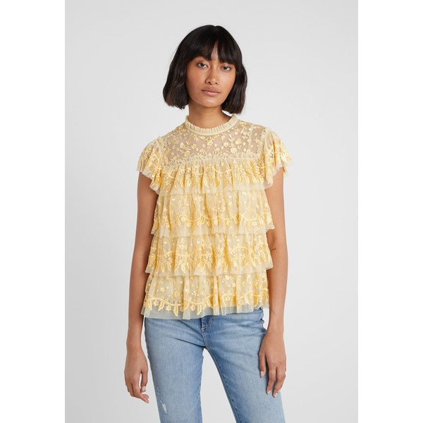 Needle & Thread ANGELICA LACE TOP Bluzka washed yellow NT521E01C