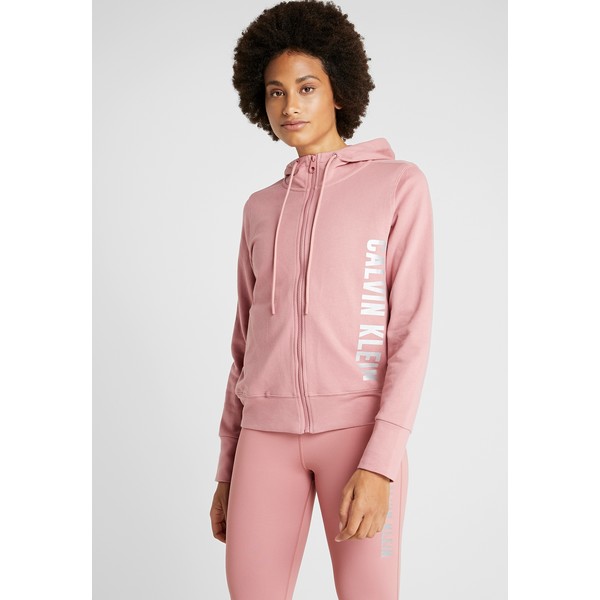 Calvin Klein Performance FULL ZIP HOODED JACKET Bluza rozpinana pink CKA41G00M