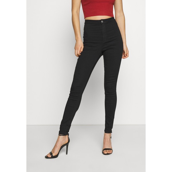 Missguided VICE HIGH WAISTED Jeansy Skinny Fit black M0Q21N073