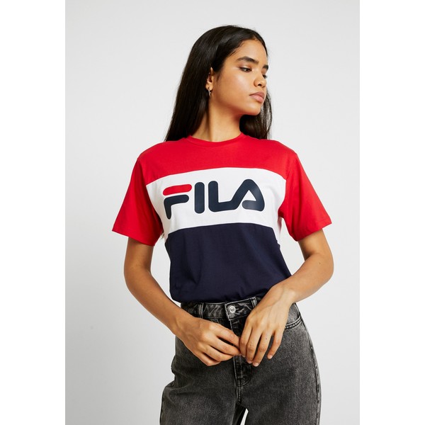 Fila Tall ALLISON TEE T-shirt z nadrukiem black iris/bright white/true red FIE21D00W