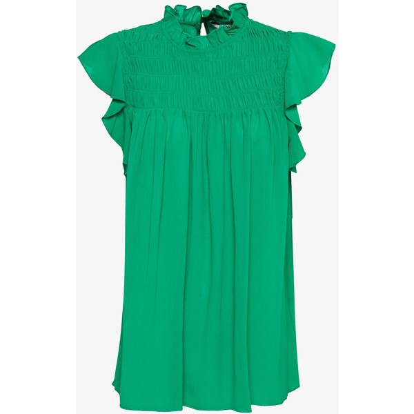Dorothy Perkins Tall TALL SHIRRED NECK TOP Bluzka green DOA21E054