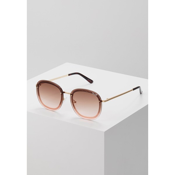 QUAY AUSTRALIA JEZABELL CHAIN Okulary przeciwsłoneczne gold-coloured/brown/pink Q0151K023