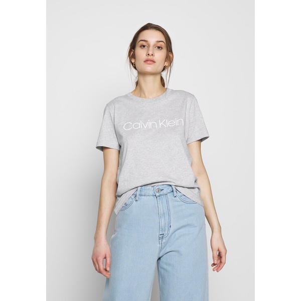 Calvin Klein CORE LOGO CREW TEE T-shirt z nadrukiem grey 6CA21D01J