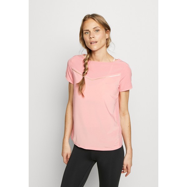 ONLY Play ONPJEWEL BOATNECK TRAINING TEE T-shirt z nadrukiem strawberry pink/white gold NL241D0IL