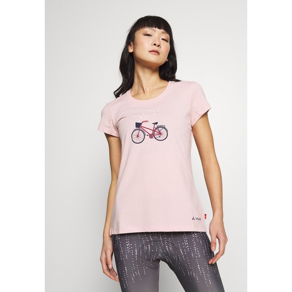 Vaude CYCLIST T-shirt z nadrukiem rosewater VA441D019