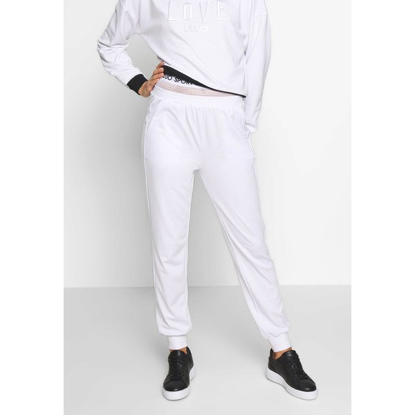 Liu Jo Jeans PANT Spodnie treningowe bianco ottico L2521A03L