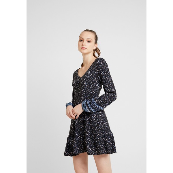 Hollister Co. SHORT DRESS Sukienka letnia black ditsy H0421C020