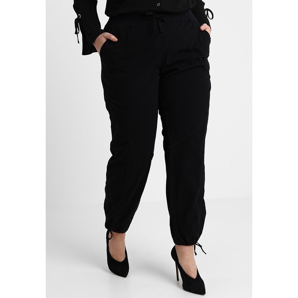 Zizzi MMARRAKESH LONG PANT Spodnie materiałowe black Z1721A021
