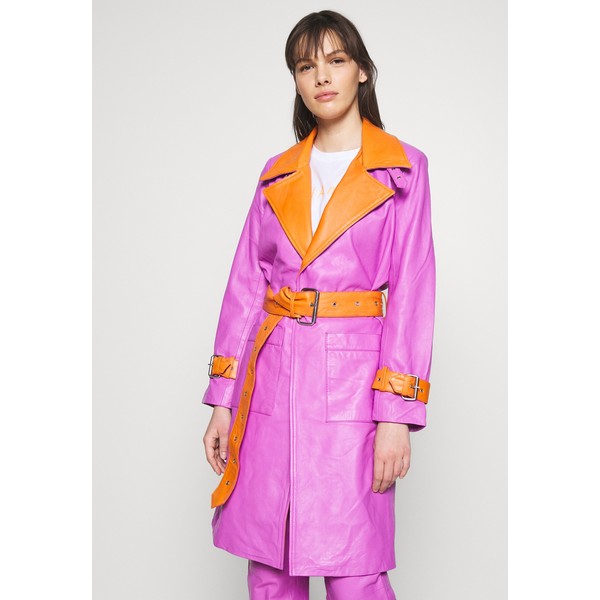 HOSBJERG RUDY FRANCE COAT Płaszcz wełniany /Płaszcz klasyczny purple/orange HOX21U000