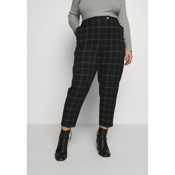 Dorothy Perkins Curve ANKLE GRAZER Spodnie materiałowe black/port DP621A026
