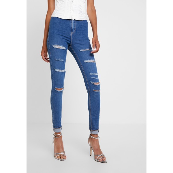 Topshop Jeansy Skinny Fit mid blue TP721N0CW