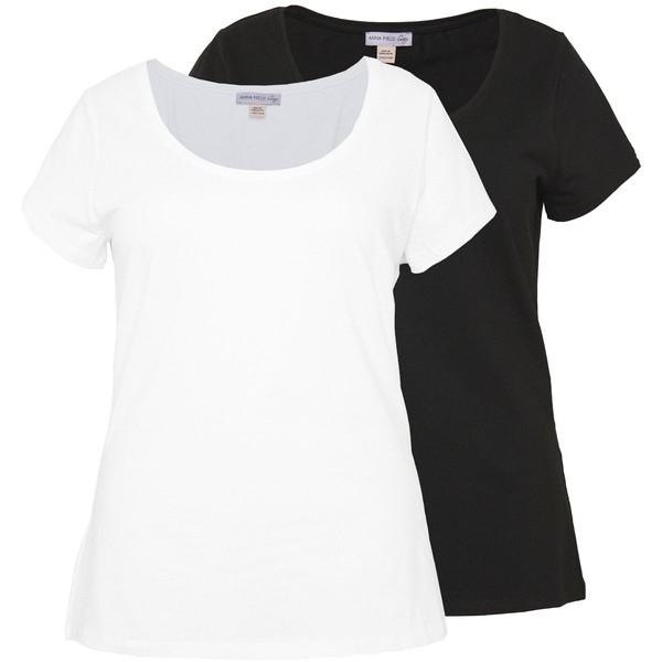 Anna Field Curvy T-shirt basic black, white AX821D038