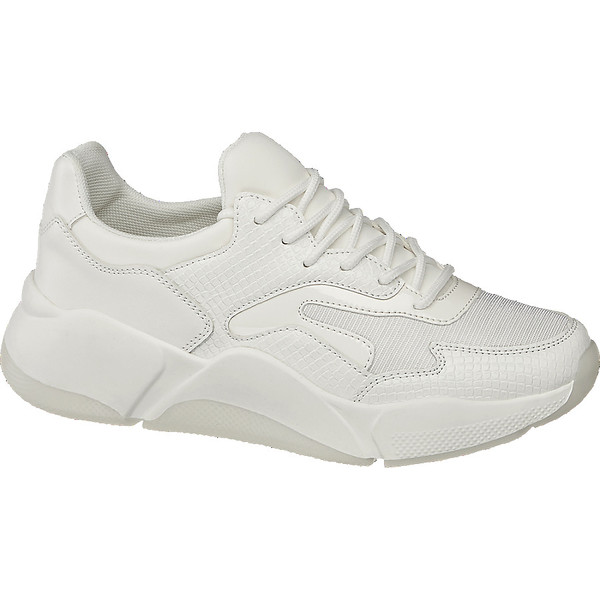 białe sneakersy damskie Graceland na grubej podeszwie 11022736