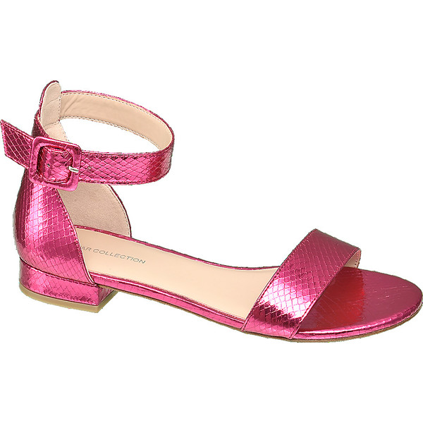różowe metaliczne sandały damskie Star Collection 12102704