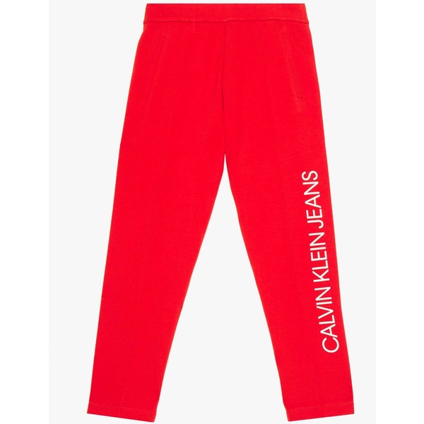 Calvin Klein Jeans INSTITUTIONAL PANT Spodnie treningowe fiery red C1821A03E