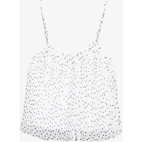 Hollister Co. PLEATED CAMI Top white ditsy H0421E03G