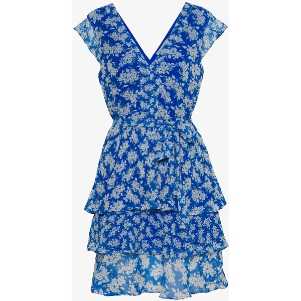 Oasis BARCELONA DITSY PATCHED PLEATED SKATER Sukienka letnia blue OA221C0MZ