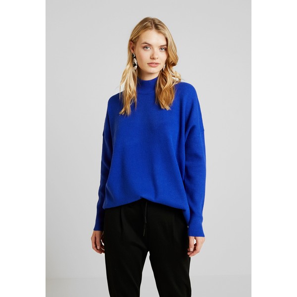Selected Femme Tall SLFPHILUA HIGHNECK Sweter clematis blue SEM21I010