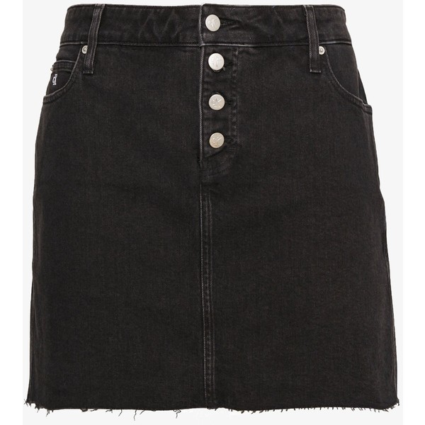 Calvin Klein Jeans Plus HIGH RISE MINI SKIRT Spódnica jeansowa black shank C2Q21B001