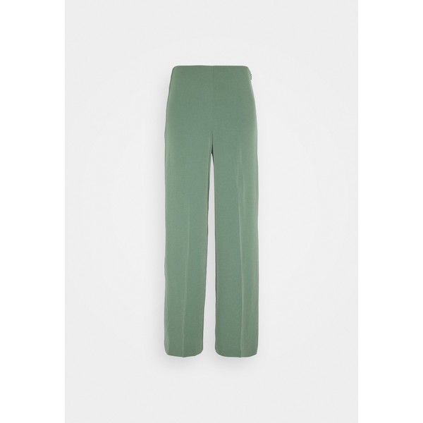 Weekday JULIA FLUID TROUSER Spodnie materiałowe dark green WEB21A03S