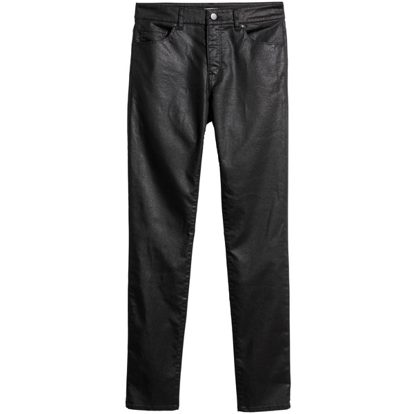 H&M Skinny Regular Jeans 0562245058 Czarny/Powlekany