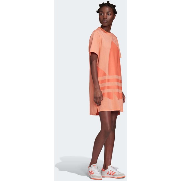 adidas Originals LOGO TEE DRESS Sukienka letnia orange AD121C063