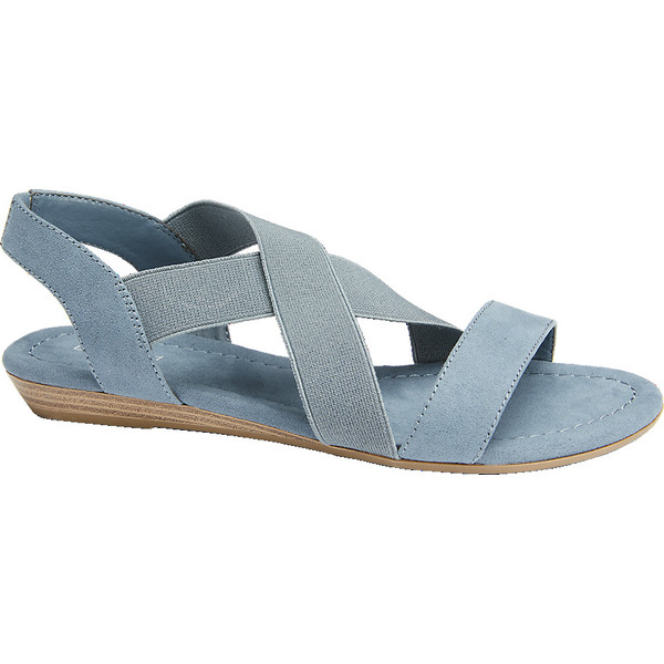 niebieskie sandały damskie Graceland z elastycznymi gumkami 1210071