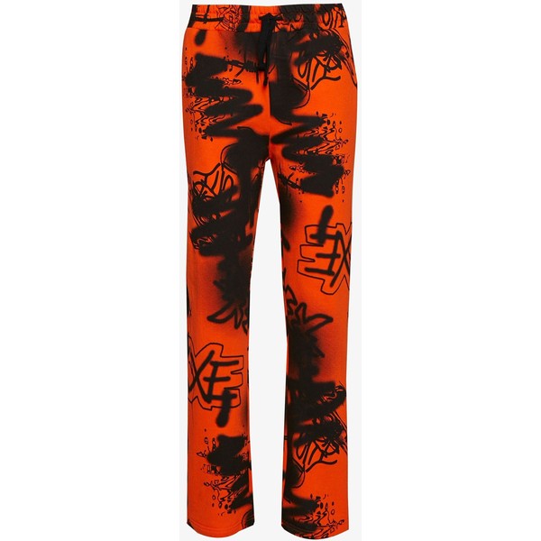Jaded London GRAFFITI PRINT JOGGER Spodnie treningowe orange/black JL021A01H