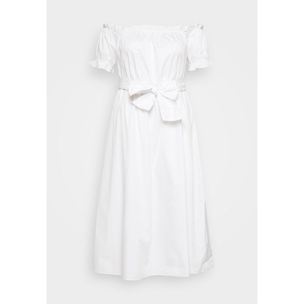 Glamorous Curve POPLIN TIE WAIST BARDOT Sukienka letnia white GLA21C07K