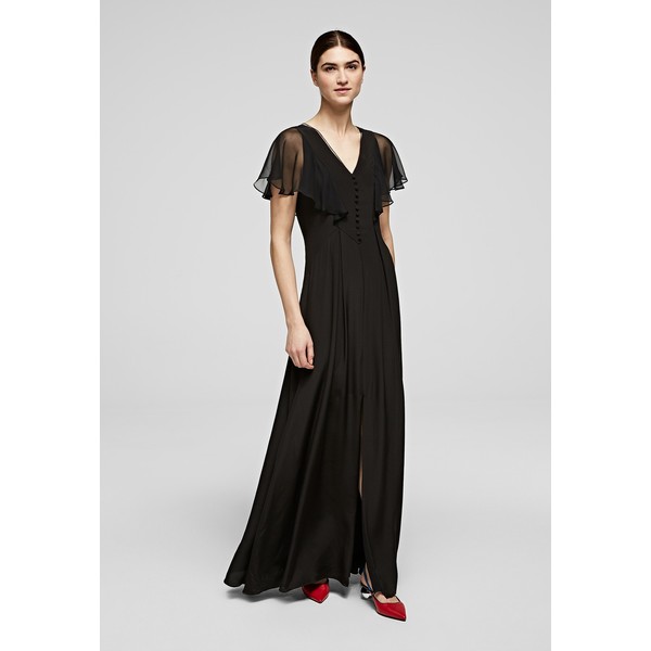 KARL LAGERFELD Długa sukienka black K4821C02L