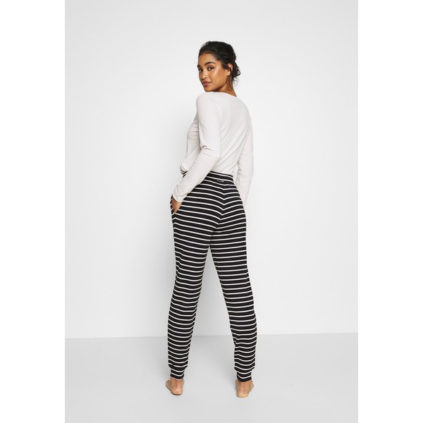 Marks & Spencer London FLEXI STRIPE PANT REGULAR Spodnie od piżamy black/white QM481O00H