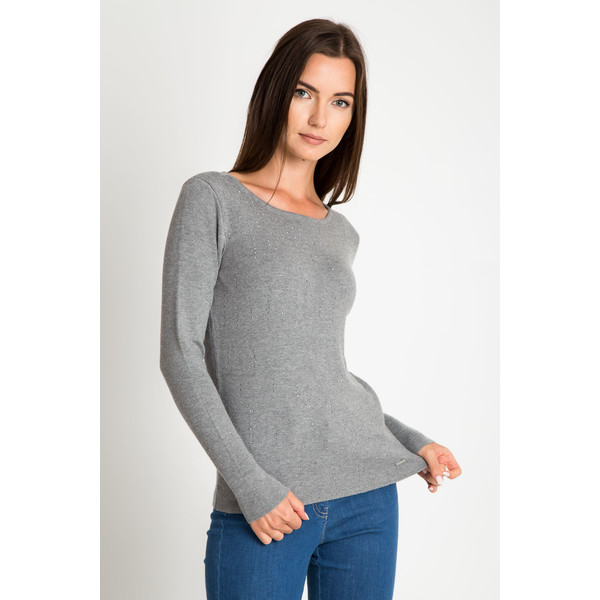 Quiosque Szary sweter z kuleczkami 6GC008231