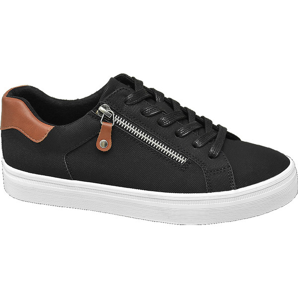 czarne sneakersy damskie Graceland z brązową wstawką 11021150