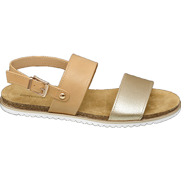 złoto-beżowe sandały damskie Graceland 1210027
