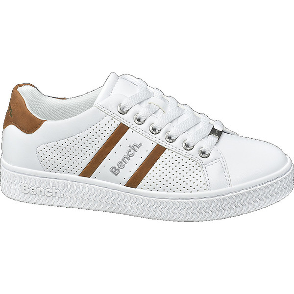 biało-brązowe sneakersy damskie Bench 1103098