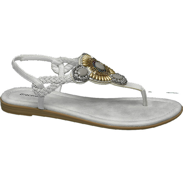 białe sandały damskie Graceland w stylu etno 1210903