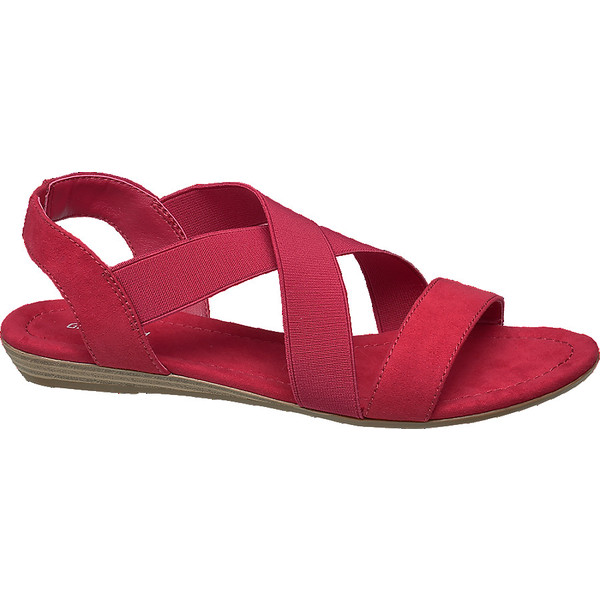 czerwone sandały damskie Graceland z elastycznymi paskami 1210859