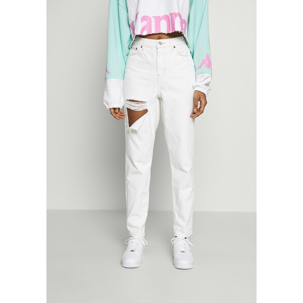 Topshop OHIO RIP MOM Jeansy Relaxed Fit off-white TP721N0FT