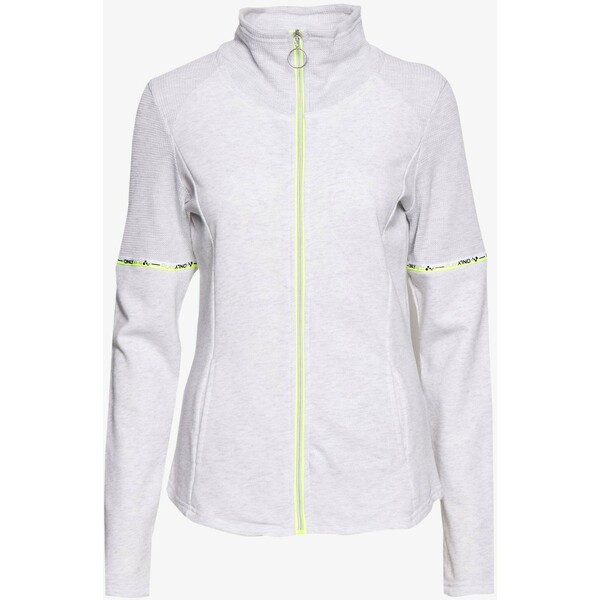 ONLY PLAY Tall ONPALYSSA ZIP TALL Bluza rozpinana white melange/safety yellow ONF21J002