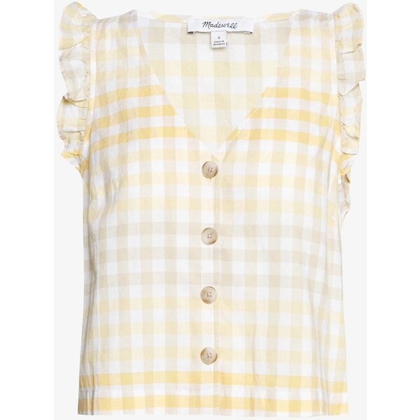 Madewell CAMILLA TANK HOOK UP IN GINGHAM Bluzka gingham ombre pollen M3J21E032