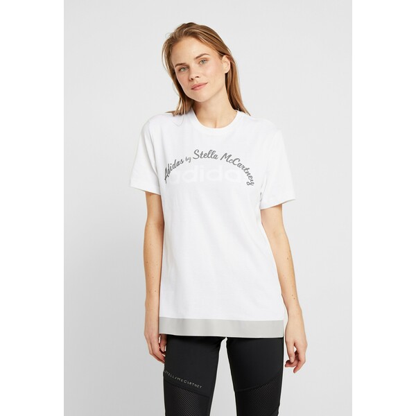 adidas by Stella McCartney LOGO TEE T-shirt z nadrukiem white AD541D19J