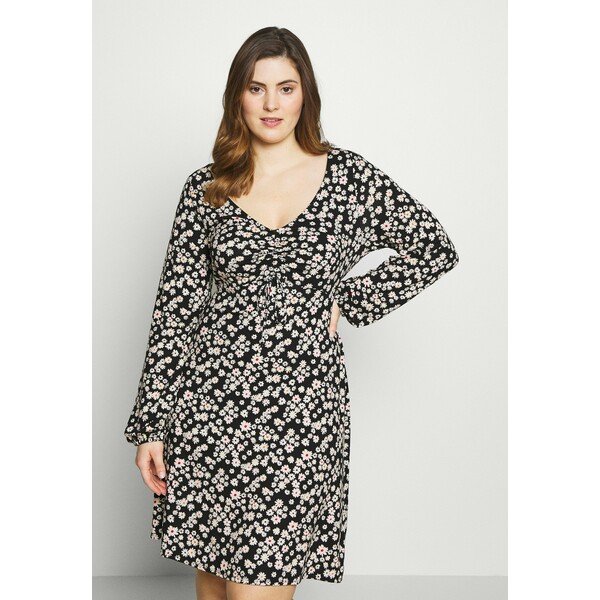 Dorothy Perkins Curve RUCHED DAISY FIT AND FLARE DRESS Sukienka letnia multi coloured DP621C0FC