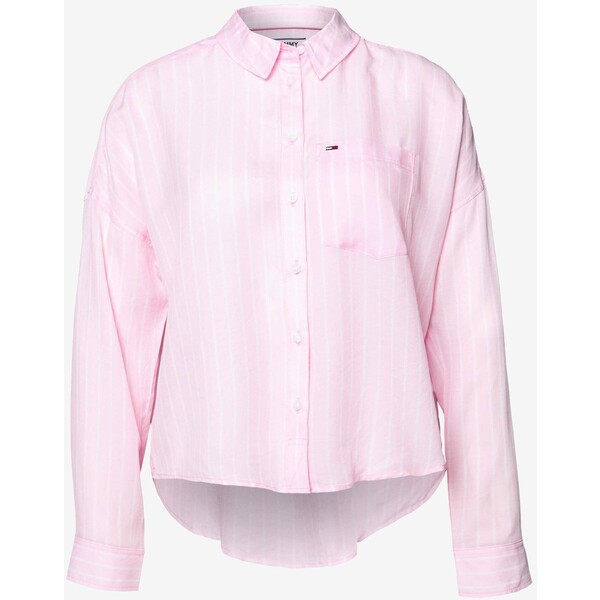 Tommy Jeans BOLD STRIPE Koszula romantic pink / white TOB21E02B