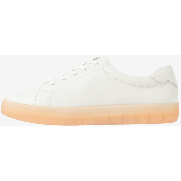 Even&Odd LEATHER Sneakersy niskie white/coral EV411A0KG