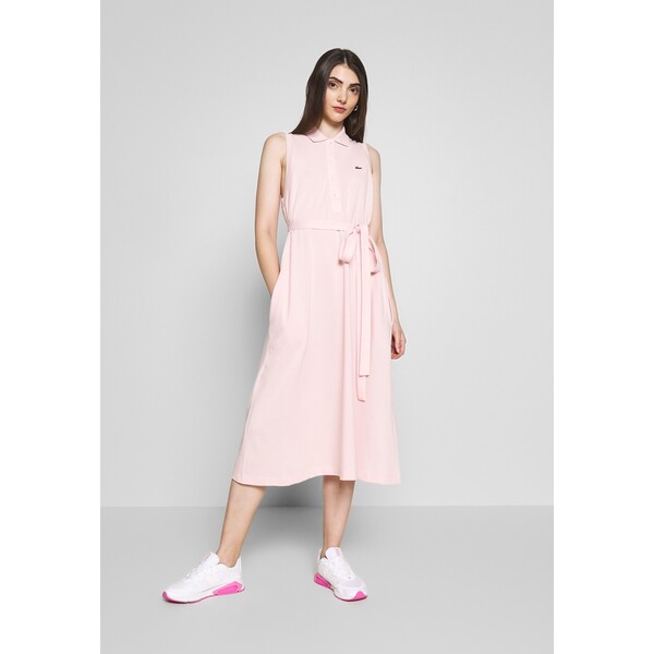Lacoste Sukienka z dżerseju light pink LA221C03G