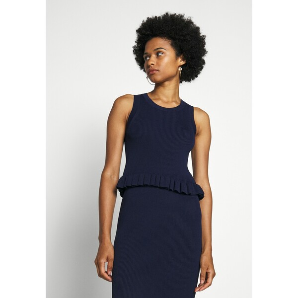 MICHAEL Michael Kors CROP RUFFLE Top true navy MK121E06E