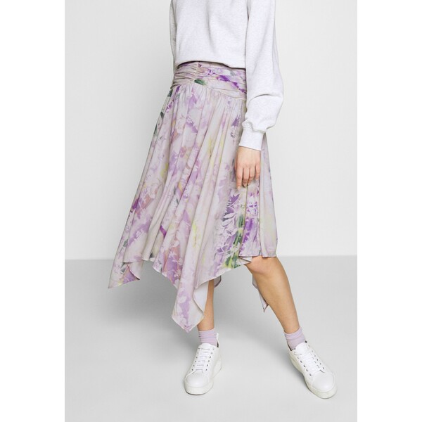 Who What Wear THE RUCHED HANDKERCHIEF SKIRT Spódnica trapezowa off-white WHF21B005