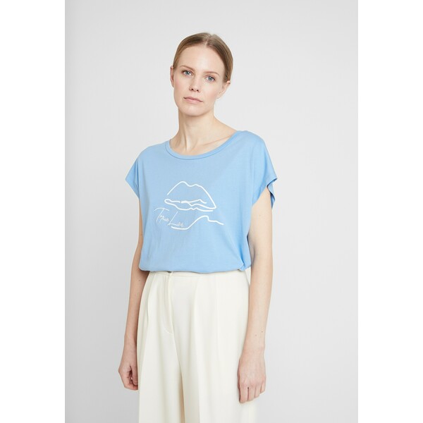 Cream VELIGACR T-shirt z nadrukiem silver lake blue CR221D06Z