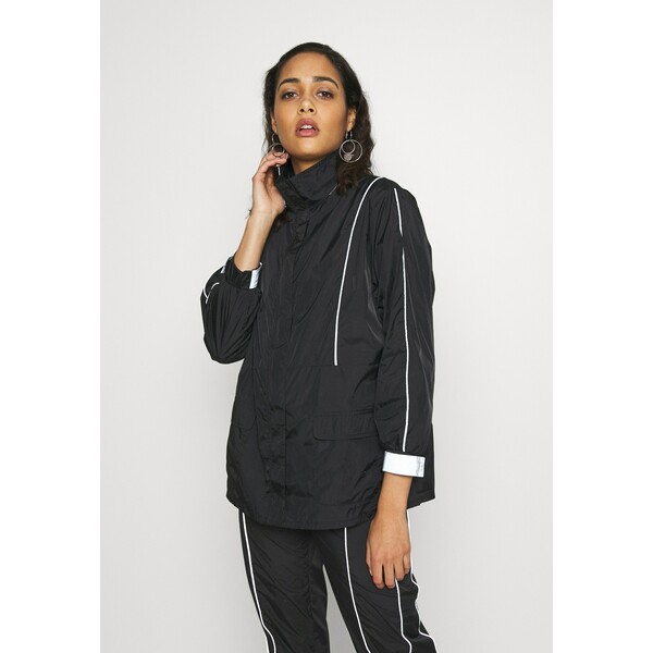 Missguided CODE CREATE JACKET WITH REFLECTIVE PIPING Kurtka Bomber black M0Q21G06E
