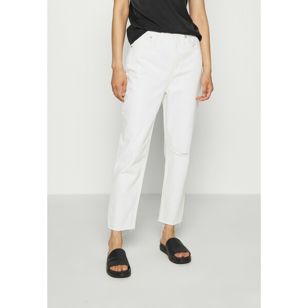 Madewell MOM IN GRINDED RAW ADD RIPS Jeansy Relaxed Fit tile white M3J21N01U